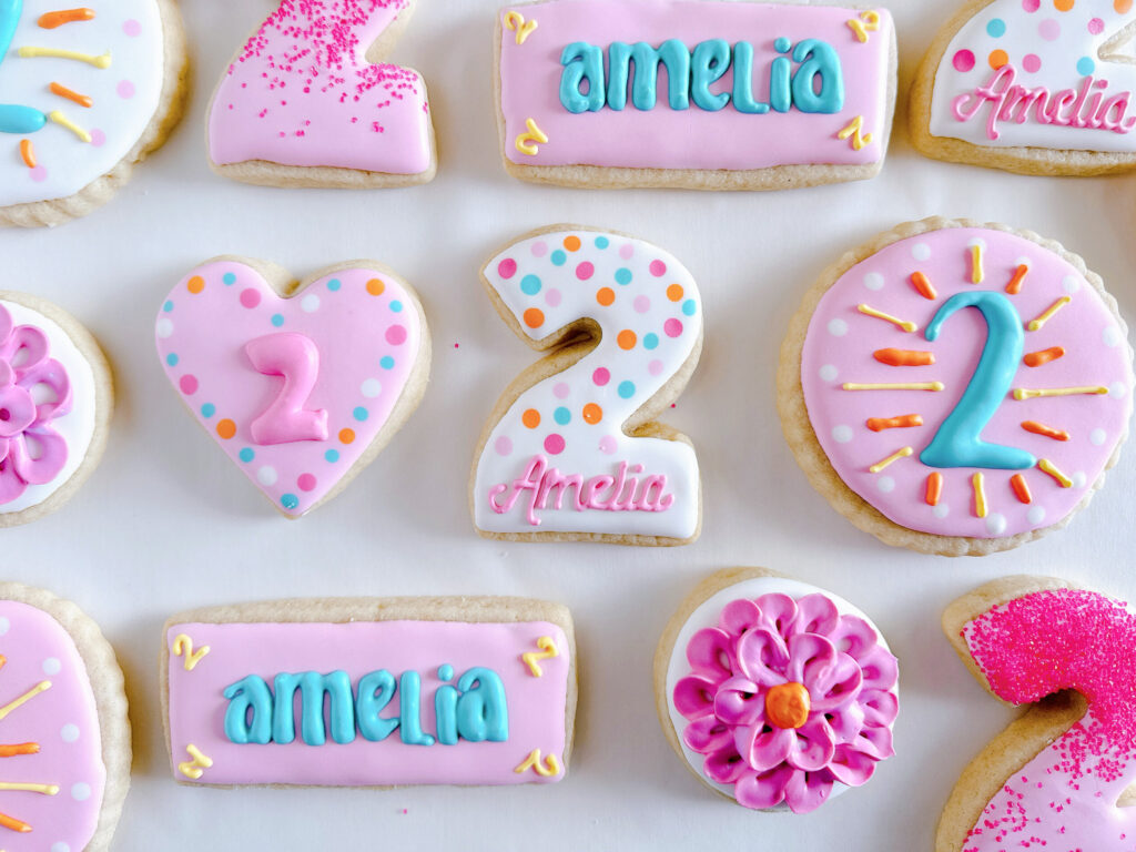 Photo of decorated birthday cookies